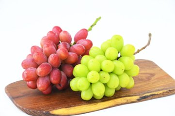 【足立ぶどう園】神紅・シャインマスカットセット(約1.5kg)の画像