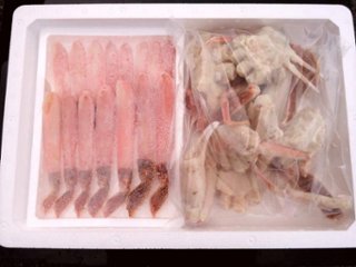 《境港産》若松葉ガニしゃぶしゃぶ用棒肉400g　鍋・みそ汁用1kg　鍋用だしパック付き画像