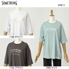 サムシング something 箔プリントロゴ半袖Tシャツ ST611の画像