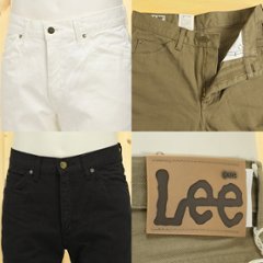 Lee 201 ツイル アメリカンスタンダードジーンズ　レギュラーストレートの大定番　02010-18）ホワイト　14）カーキ　日本製　画像