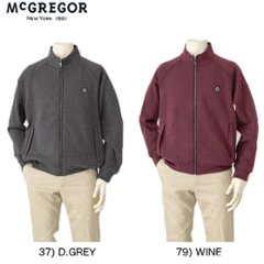 McGREGOR　マックレガー　フリース風ジップアップブルゾン ポリエステル100％ 111811901 37）D.GREY　79)ワインの画像