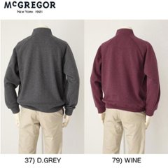 McGREGOR　マックレガー　フリース風ジップアップブルゾン ポリエステル100％ 111811901 37）D.GREY　79)ワイン画像