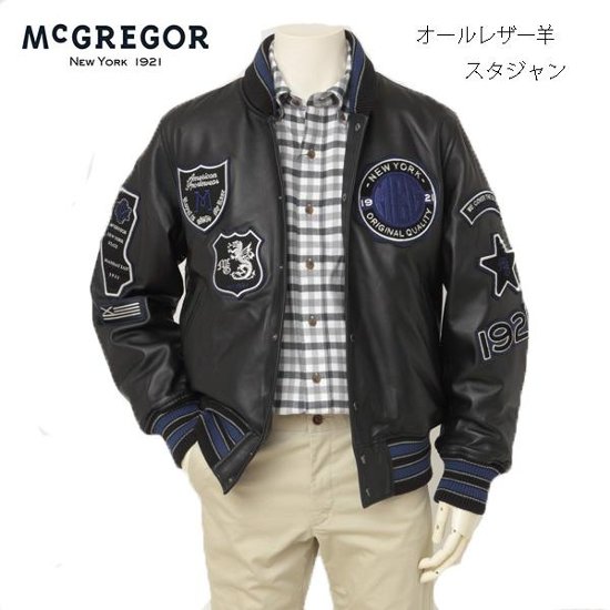 McGREGOR　111142601 アワードジャケット 2022年モデル　Award　Jacket 　エンブレム　レザー　スタジアム　ジャンバー画像