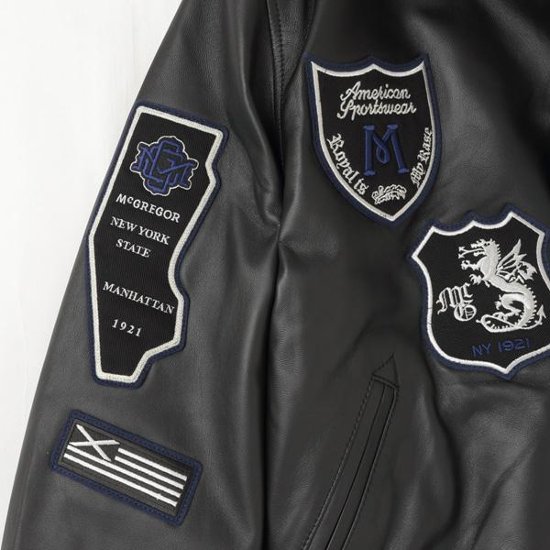 McGREGOR　111142601 アワードジャケット 2022年モデル　Award　Jacket 　エンブレム　レザー　スタジアム　ジャンバー画像