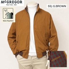 10％OFF＝マクレガー　メンズ スイングトップ 　ブルゾン　NEWカラーモデル　111112602　55）G.BROWN　裏地　レッドタータンチェック　撥水加工仕様　Water Repellentの画像