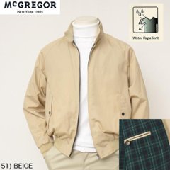 マクレガー、メンズ スイングトップ ブルゾン　2022年　NEWモデル ハーキュラス　111112001　51)BEIGE　裏地　レッドタータンチェック　撥水加工仕様　Water Repellentの画像