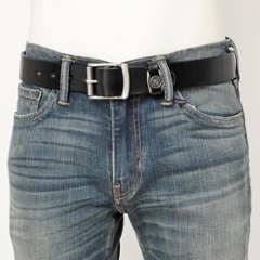 トリー tory 本革　レザーベルト　2428)OAKBARK & 2429)Black Strap Belts  3.8cm wide Roller Buckle 画像