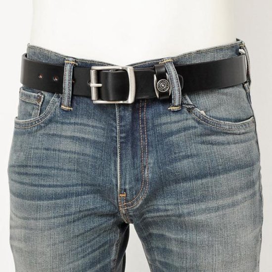 トリー tory 本革　レザーベルト　2428)OAKBARK & 2429)Black Strap Belts  3.8cm wide Roller Buckle 画像