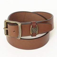 トリー tory 本革　レザーベルト　2428)OAKBARK & 2429)Black Strap Belts  3.8cm wide Roller Buckle 画像