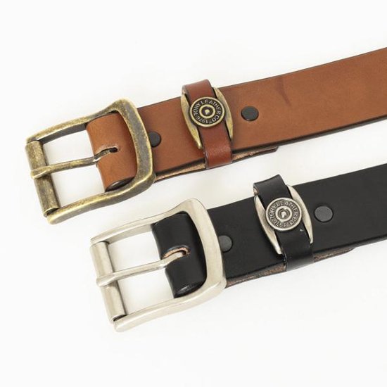 トリー tory 本革　レザーベルト　2428)OAKBARK & 2429)Black Strap Belts  3.8cm wide Roller Buckle 画像