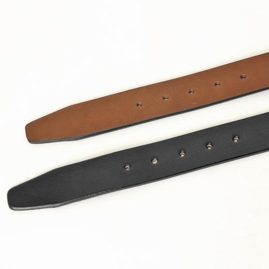トリー tory 本革　レザーベルト　2428)OAKBARK & 2429)Black Strap Belts  3.8cm wide Roller Buckle 画像
