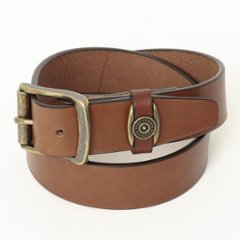 トリー tory 本革　レザーベルト　2711HAVANA　/2712Black　　Plain Strap Belt 4.4cm wide 画像