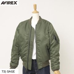 AVIREX アビレックス  6202051 レディース MA-1フライトジャケット COMMERCIAL　LOGO サイズ＝Ｍ 73)SAGE GREEN画像