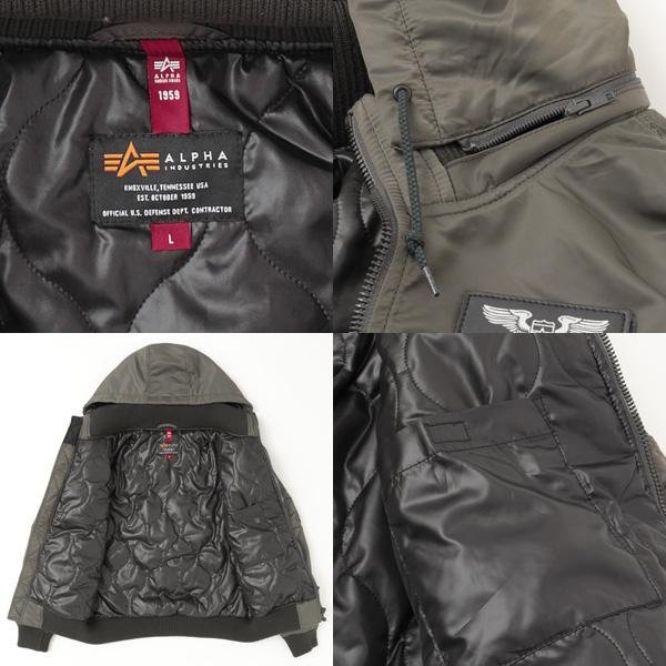 ALPHA アルファ フーデッドリブジャケット TA1571 / ミりタリー