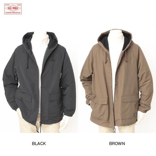 BIG MIKE 102246200 HOODIE JACKET  ラグランスリーブ クロス フード ジャケット  裏起毛パーカー 60/40クロス フード ジャケット ラグランスリーブ画像