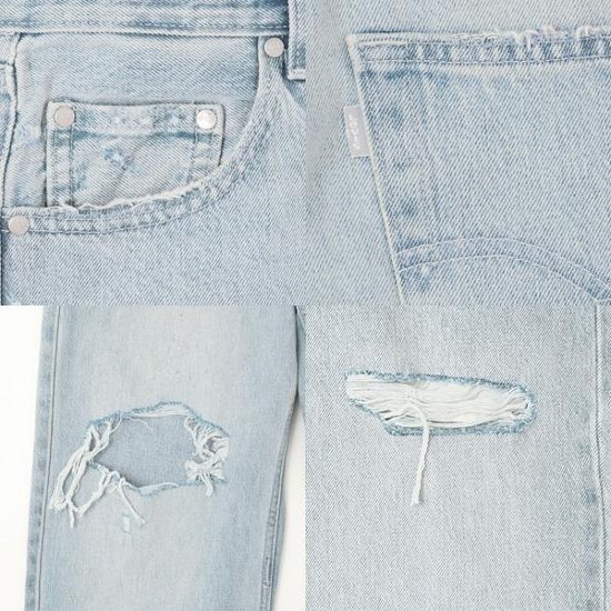 LEVI'S リーバイス SILVERTAB LOOSE DESTRUCTED ライトインディゴ a3421-0005画像