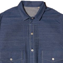 Levi's VINTAGE CLOTHING 1879 プリーツブラウス ORGANIC リジッド 日本製 A43950000画像