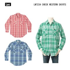 Lee リー LM7234 チェックウエスタンシャツ 303)グリーン 309)レッド 342)ブルーの画像
