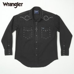 Wrangler ラングラー WM1929-75 デニムウエスタンスタッズシャツ 127WM ブラックの画像