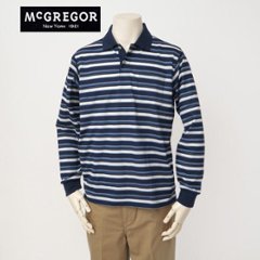 McGREGOR　鹿の子　長袖　ボーダー　ポロシャツ 　111613104 FISCO　倉敷工房　日本製画像
