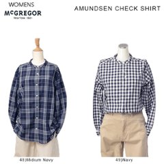 McGREGOR　マクレガー　レディース 311173108 UV GUARD アムンセン スタンドカラーチェックシャツの画像