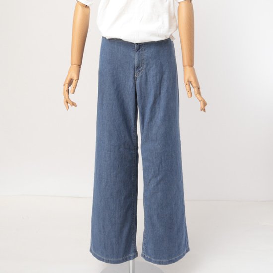 Something　SEA815  セーラーワイドパンツ WISDE DE BOEDER 398)淡色ブルー 日本製画像