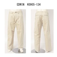 EDWIN khaki wide STRAIGHT CHINO k090k画像