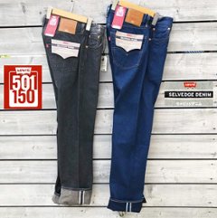 LEVI'S リーバイス 501　00501-33 501 Original 150th Model SELVEDGE DENIM 89)ウブラック　90）ダークインディゴ 素材 COTTON76% の画像