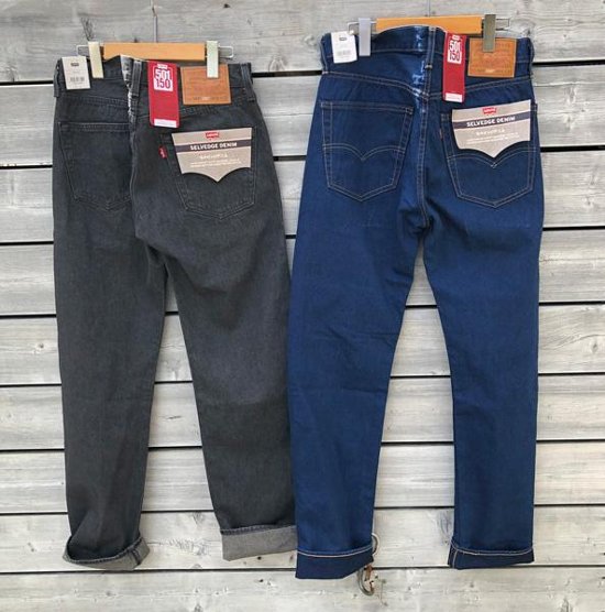 LEVI'S リーバイス 501　00501-33 501 Original 150th Model SELVEDGE DENIM 89)ウブラック　90）ダークインディゴ 素材 COTTON76% 画像