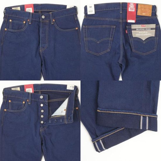 LEVI'S リーバイス 501　00501-33 501 Original 150th Model SELVEDGE DENIM 89)ウブラック　90）ダークインディゴ 素材 COTTON76% 画像