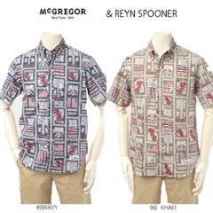 McGREGOR　マクレガー111162303 メンズ　半袖シャツ　シアサッカー素材の画像