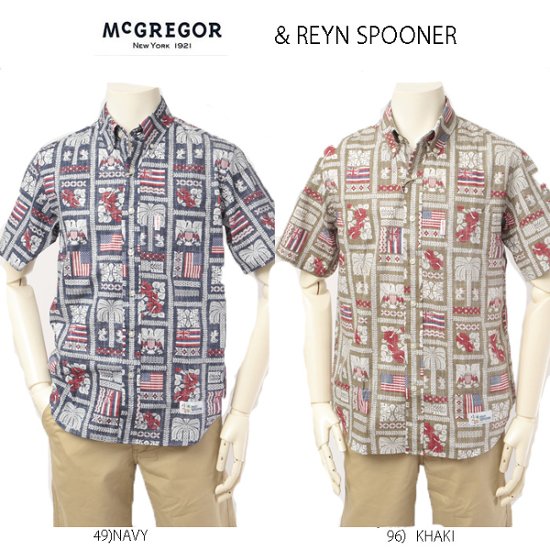 McGREGOR　マクレガー111162303 メンズ　半袖シャツ　シアサッカー素材画像