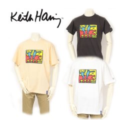 キースへリング　KiethHaring　半袖Tシャツ　プリント　ロゴTシャツ　カジュアルシャツの画像