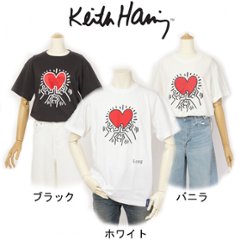 キースへリング　KiethHaring　半袖Tシャツ　プリント　ロゴTシャツ　カジュアルシャツの画像