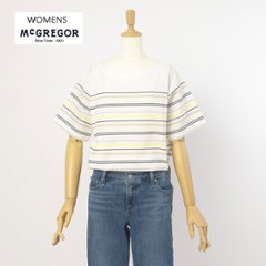 McGREGOR　マクレガー　レディース 311723304 シルケットパネル ボーダー 半袖 夏服 の画像