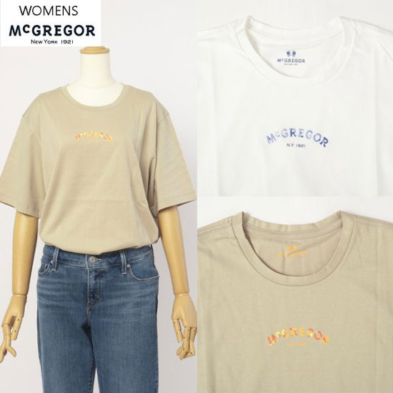 McGREGOR　マクレガー　レディース 311722502 ウィメンズ プリントTシャツ 半袖 夏服 カラフルロゴ 画像