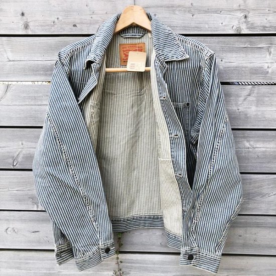 Levi's リーバイス サンライズトラッカージャケット ヒッコリーストライプ A4820-00 07）RAILROAD画像