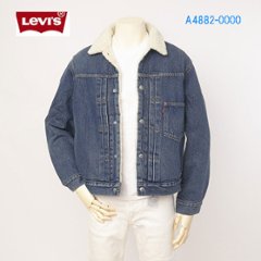 LEVI'S リーバイス a4882-0000 TYPE 1 SHERPA TRUCKER  リラックスフィット 裏地ボア素材 サイドポケット 優れた保湿性の画像