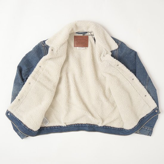 LEVI'S リーバイス a4882-0000 TYPE 1 SHERPA TRUCKER  リラックスフィット 裏地ボア素材 サイドポケット 優れた保湿性画像