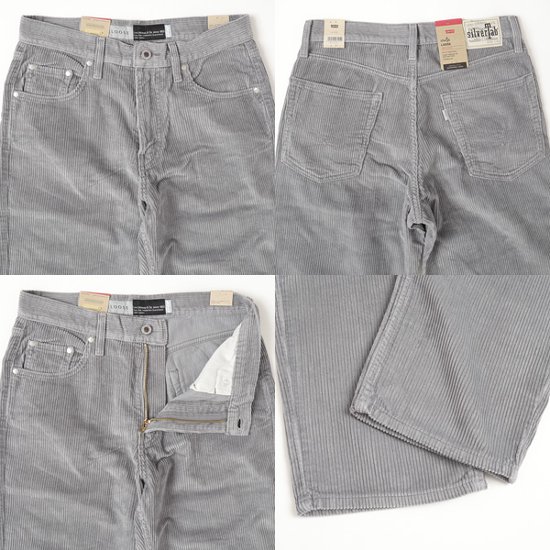 LEVI'S リーバイス SILVERTAB™ A3421-0020 ルーズフィット グレー SHARKSKIN テーパード コーデュロイ画像