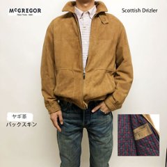 マクレガー　McGREGOR メンズ 　119143601 ドリズラ　バックスキンレザー　ブルゾン ジャケット　Scottish Drizler ヤギ革　スェード 52）CAMELの画像