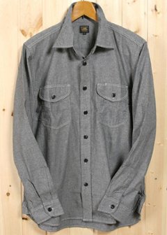 Lee メンズ 19606-201　シャンブレー　綿100％ ワークシャツ　ツーポケットの画像