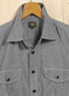 Lee メンズ 19606-201　シャンブレー　綿100％ ワークシャツ　ツーポケット画像