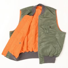 ALPHA アルファ ta0692 MA-1 ベスト バルーンシルエット バルーンシルエット FLIGHT NYLON画像