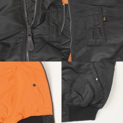 ALPHA アルファ ta0692 MA-1 ベスト バルーンシルエット バルーンシルエット FLIGHT NYLON画像