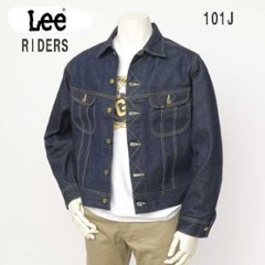 Lee 101J　LM8100 500)インディゴブルー　 AMERICAN RIDERS アウター ウエスターナージャケット ジグザグステッチ ネコ目ボタン ヨーク ウエスト 画像