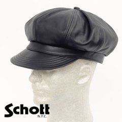 Schott ショット LEATHER NEWS BOY　 782-2974001  010）BLACK  ラムレザー　羊革の画像