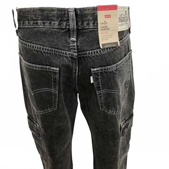 LEVI'S リーバイス SILVERTAB a5666-0000 ルーズフィット カーゴ 01)ブラック　ザ・ビレッジ画像