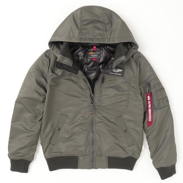 ALPHA アルファ フーデッドリブジャケット TA1672 ミりタリー