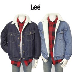 Lee リー ストームライダー ボア ジャケット lm0724 デニム Gジャン ユニセックス アウター ブルゾン ビッグシルエット 防寒の画像